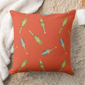 Cute Child's Juggling Sticks Red Throw Pillow Kissen (Decke)