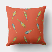 Cute Child's Juggling Sticks Red Throw Pillow Kissen (Rückseite)