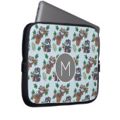 Cute Chinese Pandas Pattern Monogram Laptopschutzhülle (Vorne Rechts)