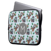 Cute Chinese Pandas Pattern Monogram Laptopschutzhülle (Vorderseite Links)