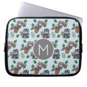 Cute Chinese Pandas Pattern Monogram Laptopschutzhülle (Vorderseite)