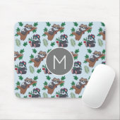 Cute Chinese Pandas Pattern Monogram Mousepad (Mit Mouse)