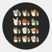 Cute Chinese Zodiac Animal Signs Lunar New Year Su Runder Aufkleber (Vorderseite)