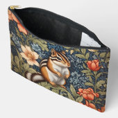 Cute Chipmunk William Morris Inspired Floral Zubehörtasche (Offen)