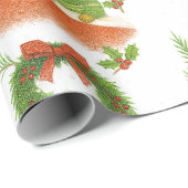 Cute Chipmunk with Pine Christmas Geschenkpapier (Rolleneckpunkt)