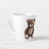 Cute Chocolate Brown Teddy Bear Milchtasse (Linke Ecke)