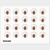 Cute Chocolate hausgemachte Cupcakes Stickers (Blatt)