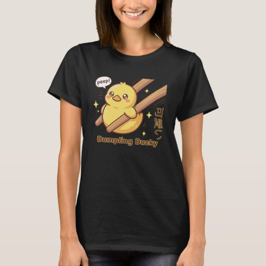 Cute Chopstick Kawaii Duck Dumpling Ducky Meme T-Shirt (Vorderseite)
