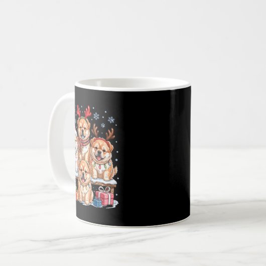 Cute Chow Chow Christmas Pupes Dog Lovers Funny Ho Kaffeetasse (Vorderseite Links)