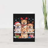 Cute Chow Chow Christmas Pupes Dog Lovers Funny Ho Karte (Vorderseite)