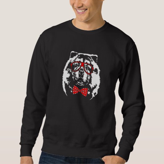 Cute Chow Chow mom dog Sweatshirt (Vorderseite)