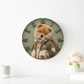 Cute Chow Chow Puppy Große Wanduhr (Zuhause)