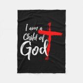 Cute Christian Salvation Quote Gift I Am A Child O Fleecedecke (Vorderseite)