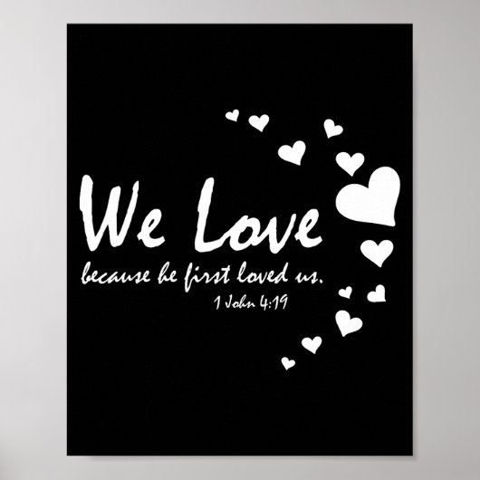 Cute Christian Valentines Day Women Bible Verse He Poster (Vorne)
