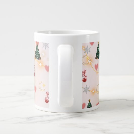Cute Christmas Aesthetic Mug Jumbo-Tasse (Rückseite)