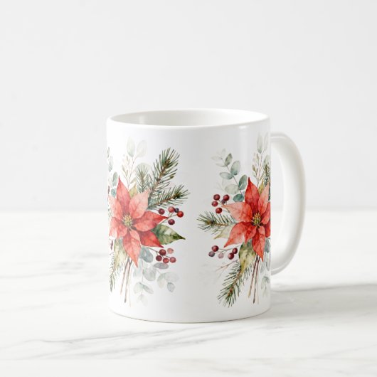 Cute Christmas Animals Illustration Kaffeetasse (VorderseiteRechts)