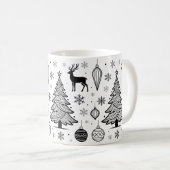 Cute Christmas Animals Illustration Kaffeetasse (VorderseiteRechts)