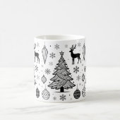 Cute Christmas Animals Illustration Kaffeetasse (Mittel)