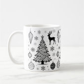 Cute Christmas Animals Illustration Kaffeetasse (Links)