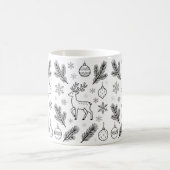 Cute Christmas Animals Illustration mugs Kaffeetasse (Mittel)