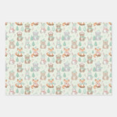 Cute Christmas Animals Seamless Pattern Geschenkpapier Set (Vorderseite 2)