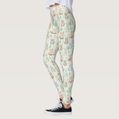 Cute Christmas Animals Seamless Pattern Leggings (Links)