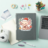Cute Christmas Axolotl Sticker – Holiday Ornament  (iPad Hülle)