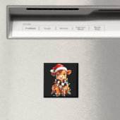 Cute Christmas Baby Highland Cow F Thanksgiving  Magnet (In Situ (Geschirrspüler))
