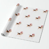 Cute Christmas Beagle Geschenkpapier (Ungerollt)