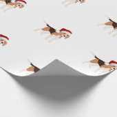 Cute Christmas Beagle Geschenkpapier (Ecke)