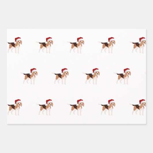 Cute Christmas Beagle  Geschenkpapier Set (Vorderseite 2)