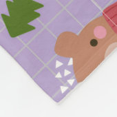 Cute Christmas Bear Pattern | Cozy Holiday Winter  Fleecedecke (Ecke)