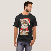 Cute Christmas Bengal Cat Santa T-Shirt (Vorne ganz)