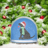 Cute Christmas Black Lab Holiday Custom Schneekugeln (Weihnachten)
