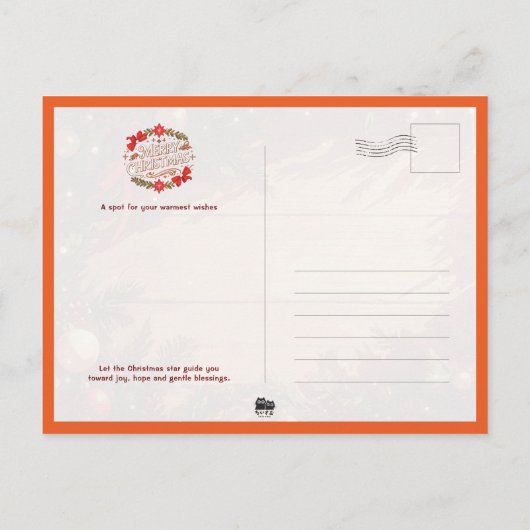 Cute Christmas Brown Bear with Gifts Postkarte (Rückseite)