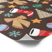 Cute Christmas Brown Poster (Ecke)