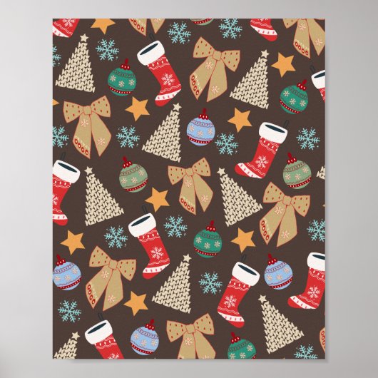 Cute Christmas Brown Poster (Vorne)