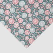 Cute Christmas Candy Canes Abstract Pattern Seidenpapier (Ausschnitt)