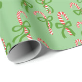 Cute Christmas Candy Canes Xmas Holiday Geschenkpapier (Rolleneckpunkt)
