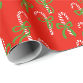 Cute Christmas Candy Canes Xmas Holiday Geschenkpapier (Rolleneckpunkt)