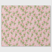 Cute Christmas Candy Canes Xmas Holiday Geschenkpapier (Flach)