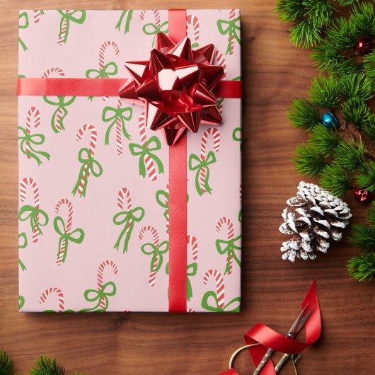 Cute Christmas Candy Canes Xmas Holiday Geschenkpapier