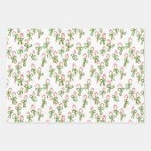 Cute Christmas Candy Canes Xmas Holiday Hand-drawn Geschenkpapier Set (Vorderseite)