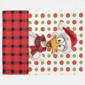 Cute Christmas Cartoon duck Fleecedecke (Vorderseite (Horizontal))