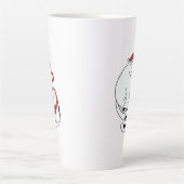Cute Christmas cat couples in love minimalist Milchtasse (Vorderseite)