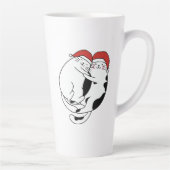 Cute Christmas cat couples in love minimalist Milchtasse (Rechts)