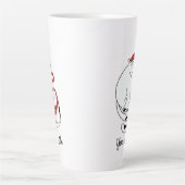 Cute Christmas cat couples in love minimalist Milchtasse (Vorderseite)