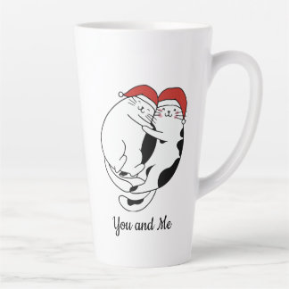 Cute Christmas cat couples in love minimalist  Milchtasse