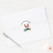 Cute Christmas Cat Gift Tag Sticker (Umschlag)