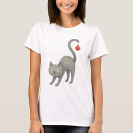 Cute Christmas Cat Holiday T-Shirt